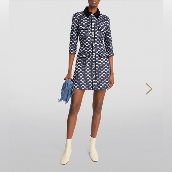 HOST PICK⭐️MAJE Bow Print Mini Dress bow 💝 Designer Dress 🤍 - Picture 2 of 15